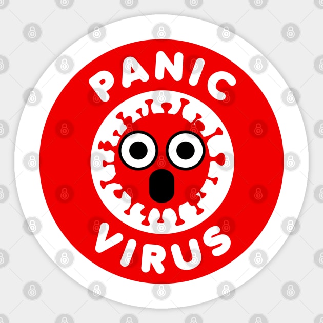 Coronavirus - COVID 19 - USA - No Panic Sticker by Rabie